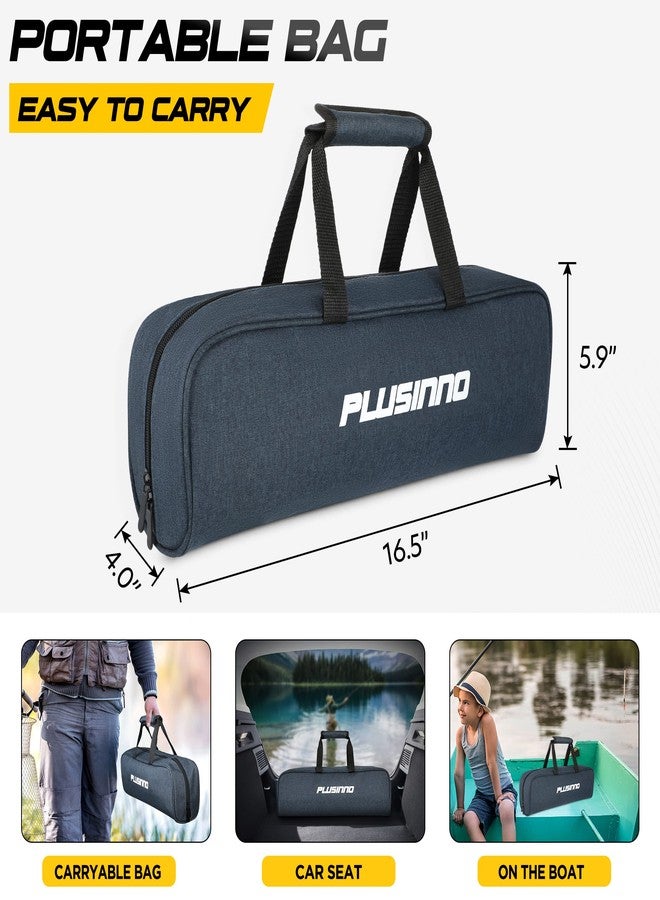 PLUSINNO Fishing Rod and Reel Combos, Toray 24-Ton Carbon Matrix Telescopic Fishing Rod, 12 +1 Shielded Bearings Stainless Steel BB Spinning Reel - Image 4